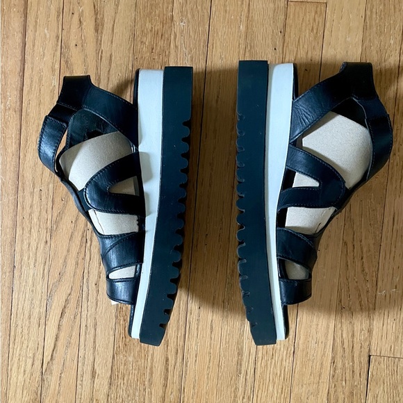 Gabor black scrappy sandals -8 - Picture 3 of 4